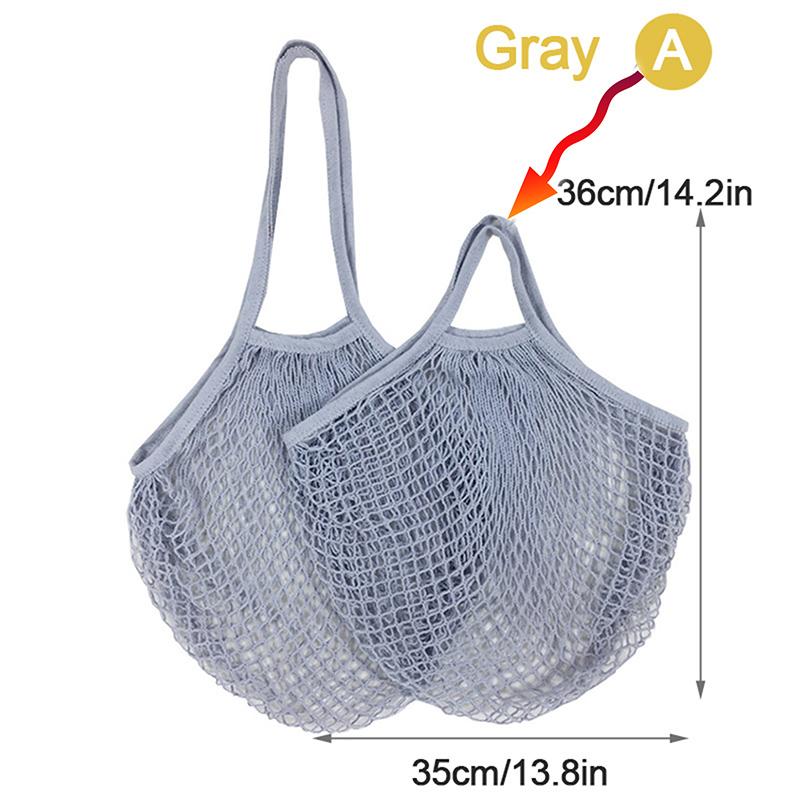 Reusable Grocery Produce Bags Cotton Mesh String Net Tote Bag Fruit Vegetable