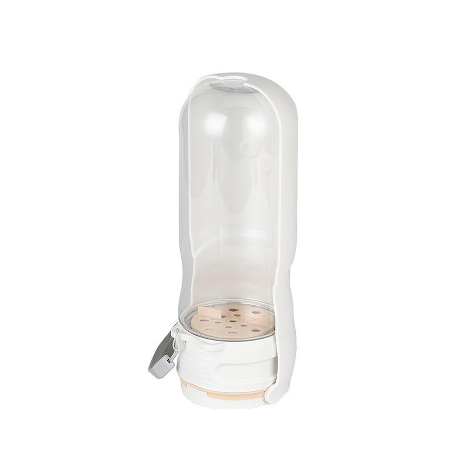 

2-in-1 Portable Pet Water Bottle Foldable Bowl for Dogs Cats Outdoor one size білий