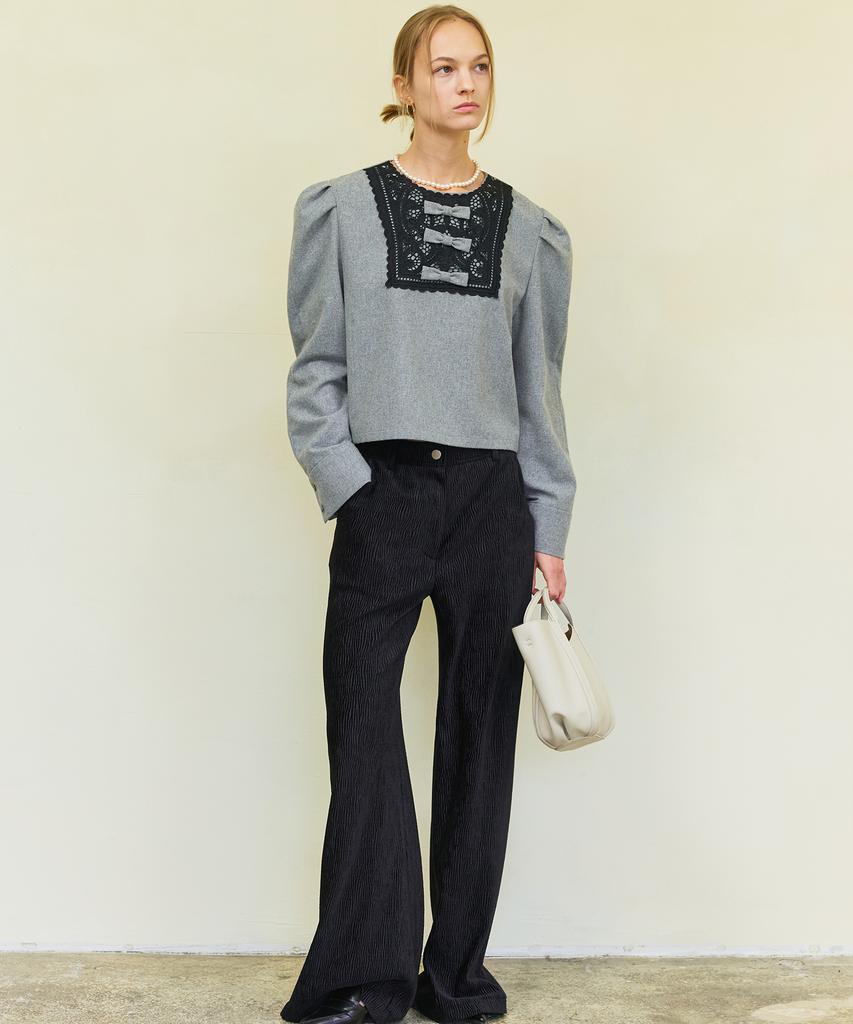 Dyuidyui Queens Wool Blouse_Gray