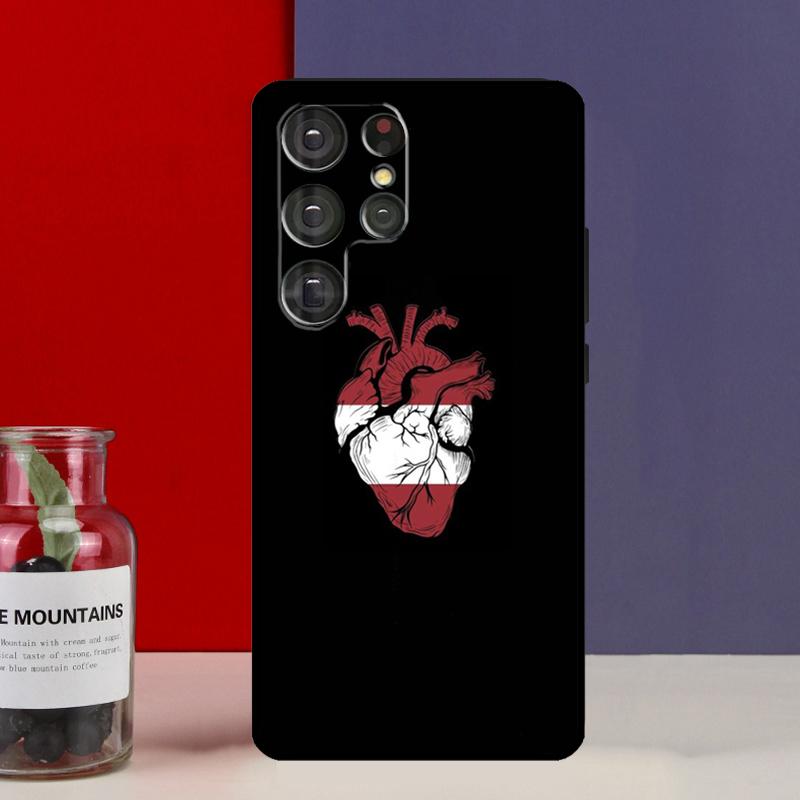 Lettland Flagge Hülle Für Samsung Galaxy S25 Ultra S9 S10 S20 S22 Plus S21 FE S23 S24 Ultra Handyhülle