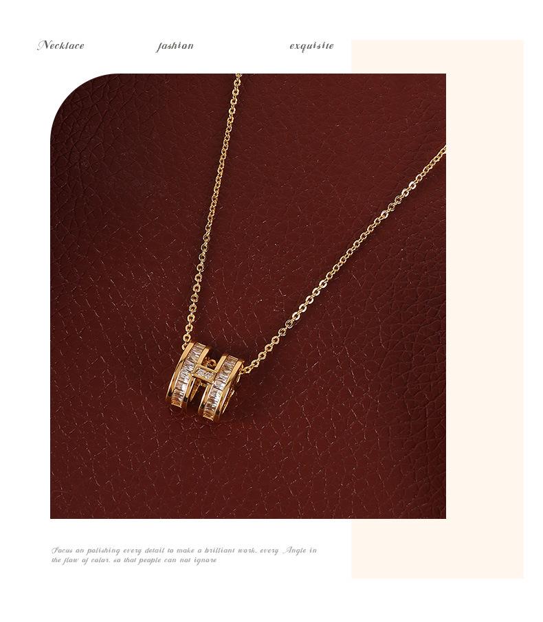 Korean H Letter Necklace: 2026 Trendy Light Luxury Collarbone Chain for Women