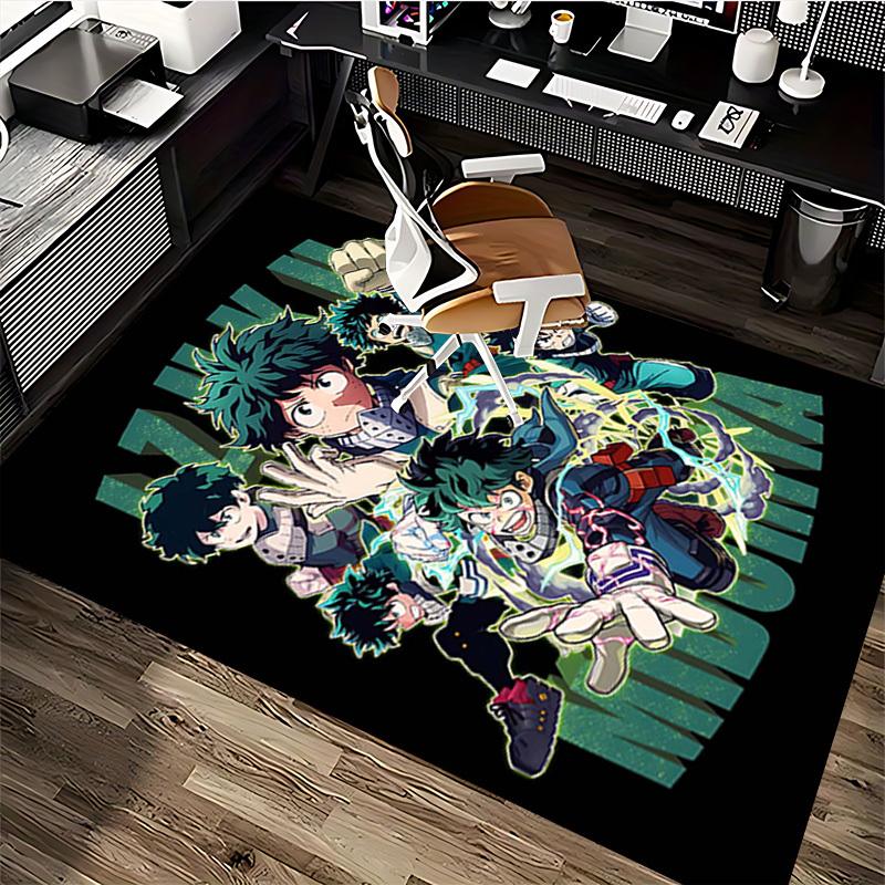 1pc Anime Midoriya Chair Mat, Anime Cartoon Design Office Desk Pad, Non-Slip Carpet for Home Decor, Suitable for All Seasons.I017
