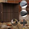 62 X 62cm Glass Top Rattan Side Table Brown