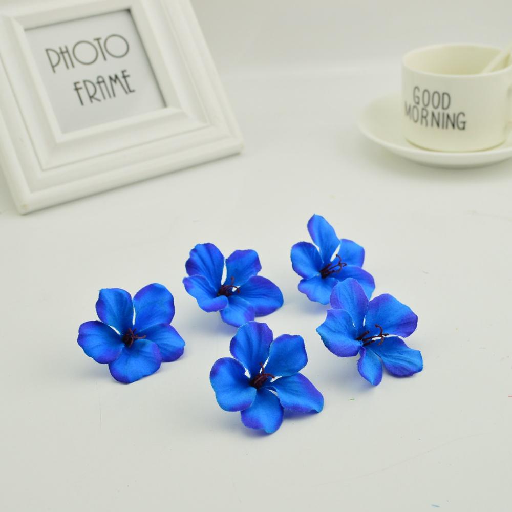 20PCS Cheap Artificial Flowers Orchid for Home Wedding Decoration Accessories Pompon DIY Wreath Needlework Silk Cherry Roses