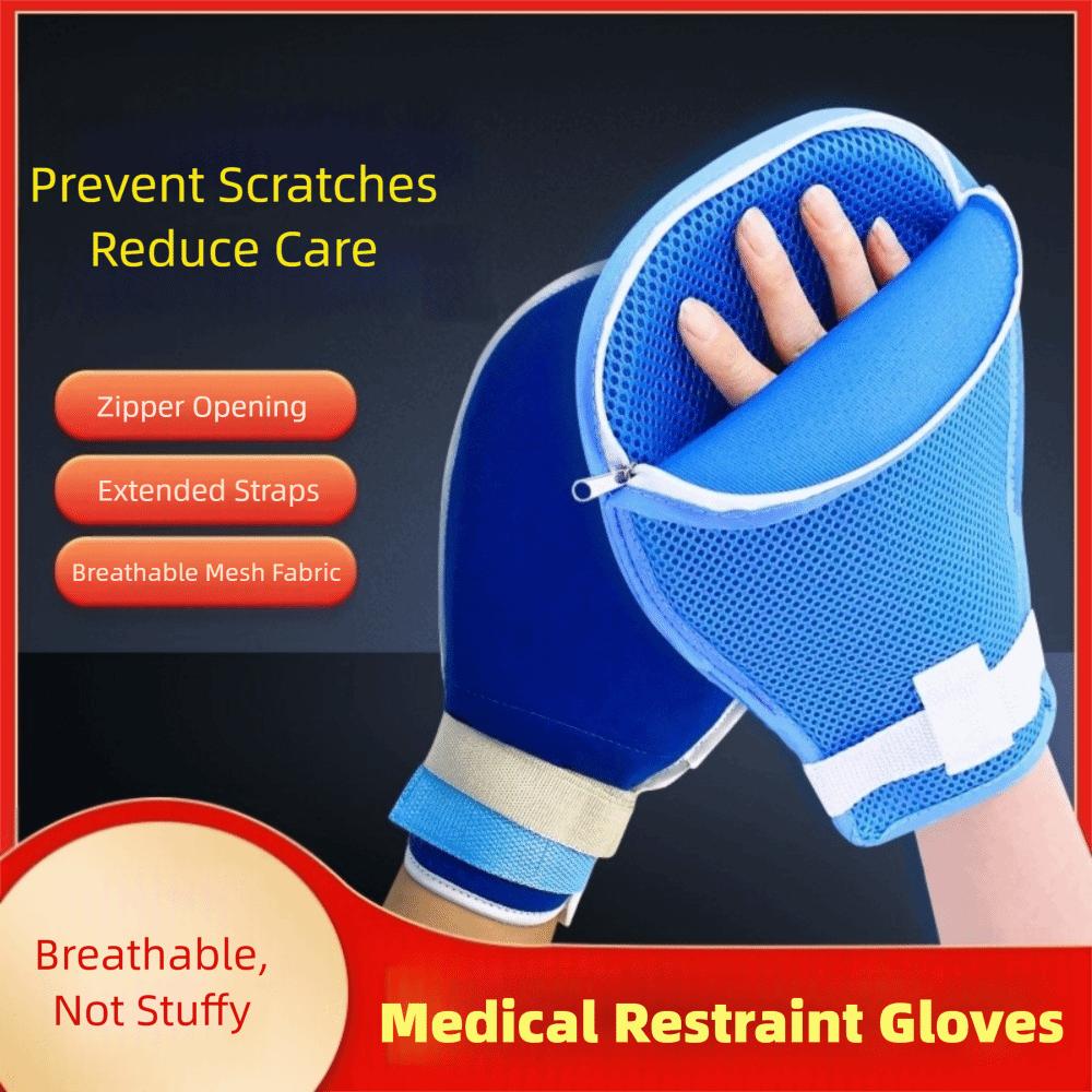 Verstellbare Kratzschutzhandschuhe Abnehmbare Handkontrollhandschuhe Fixierhandschuh Für ältere behinderte Menschen