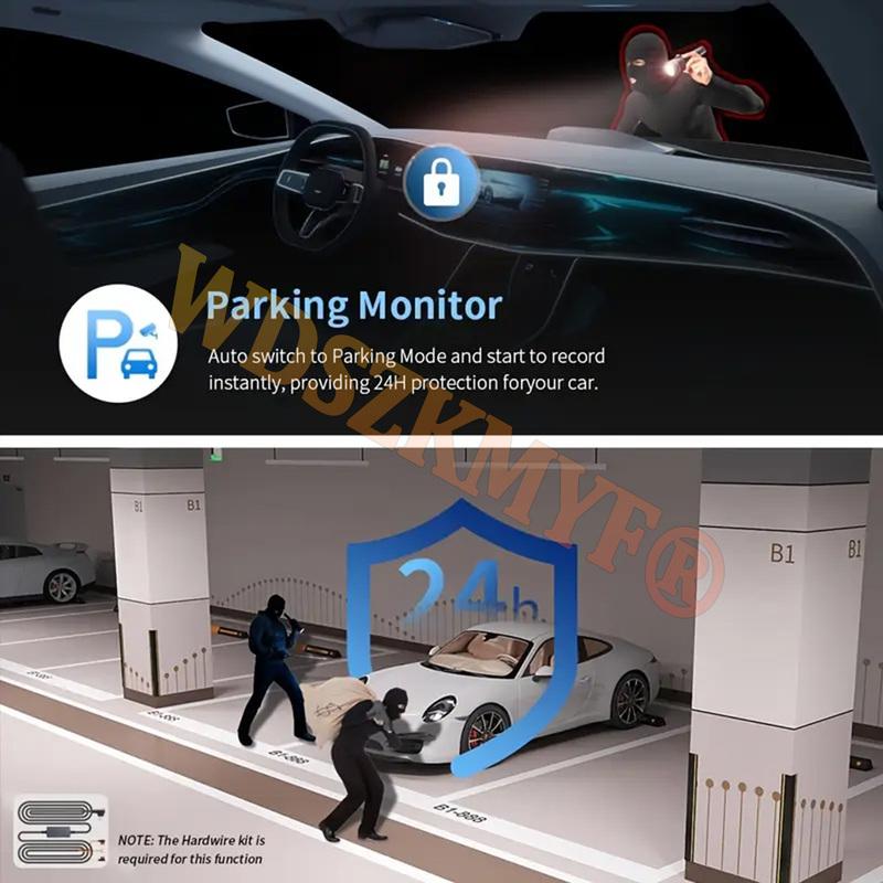 1080P 4-inch Touch Screen Dual Lens Front And Rear Optional Car DVR Dash Cam for Cars Night Vision Video Recorder Black Box