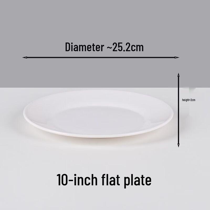 Di Rui En Melamine Round Dinner Plates (10-Pack)