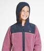 LL Bean Sherpa Fleece Hooded Big Size Mauve 1000052928 Kids' Jacket, Kids, XL, 18, Berry/Carbon Navy, Multicolor,