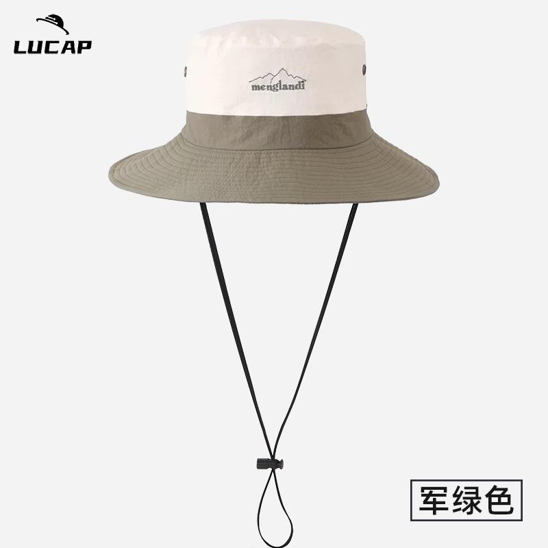 Summer Sun Protection Bucket Hat Women's Outdoor Big-brimmed Fishing Hat Hiking Camping Waterproof and Light Versatile Mountaineering Hat
