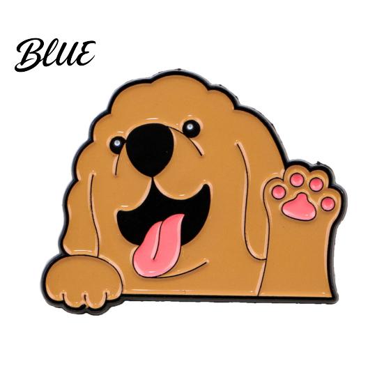 Dog Brooch Unisex Cartoon Pet Design Zinc Alloy Pin Badge