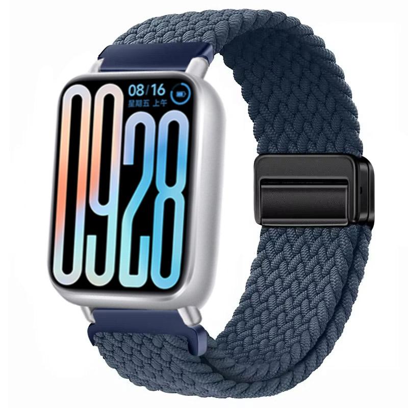 Bracelet en nylon pour Xiaomi Band 8Pro/9Pro Tressé à boucle magnétique Respirant Réglable Bracelet pour Redmi Watch 5-4 Bracelet de montre
