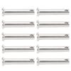 10Pcs Round Clevis Pins Flat Head 304 Stainless Steel Locating Linear Moving Parts M8x40mm