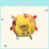 Plush Pet Soccer Ball With Bell For Teething And Entertainment For Small Canines