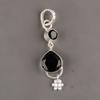 Natural Black Onyx Gemstone 925 Sterling Silver Jewelry Handmade Pendant 2.00" PP-5-13