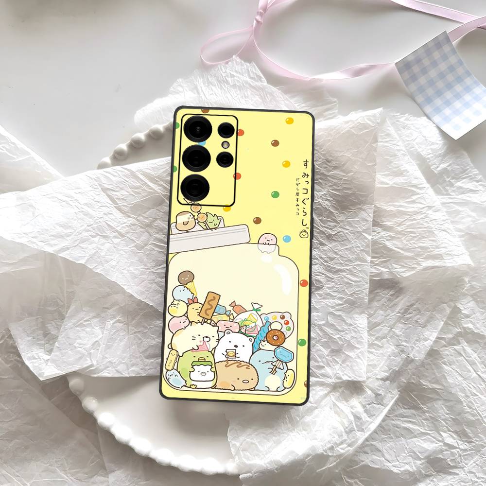 Anime S-Sumikko G-Gurashi Phone Case For Samsung S 24 fe 25 Ultra plus 20 lite 21 30 22 23 24 22 Ultra 5G Fundas