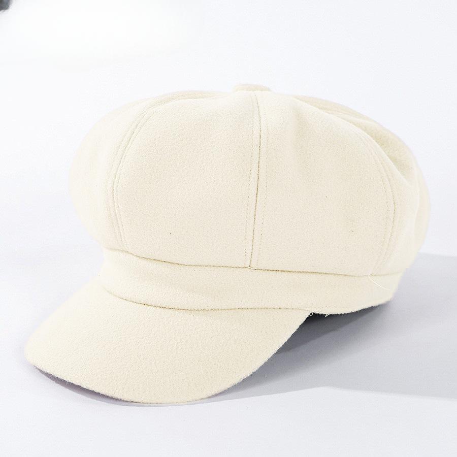 

Восьмиугольная шляпа, женский берет Sky Beret весна-лето, шляпа художника в стиле ретро M(56-58CM) белый