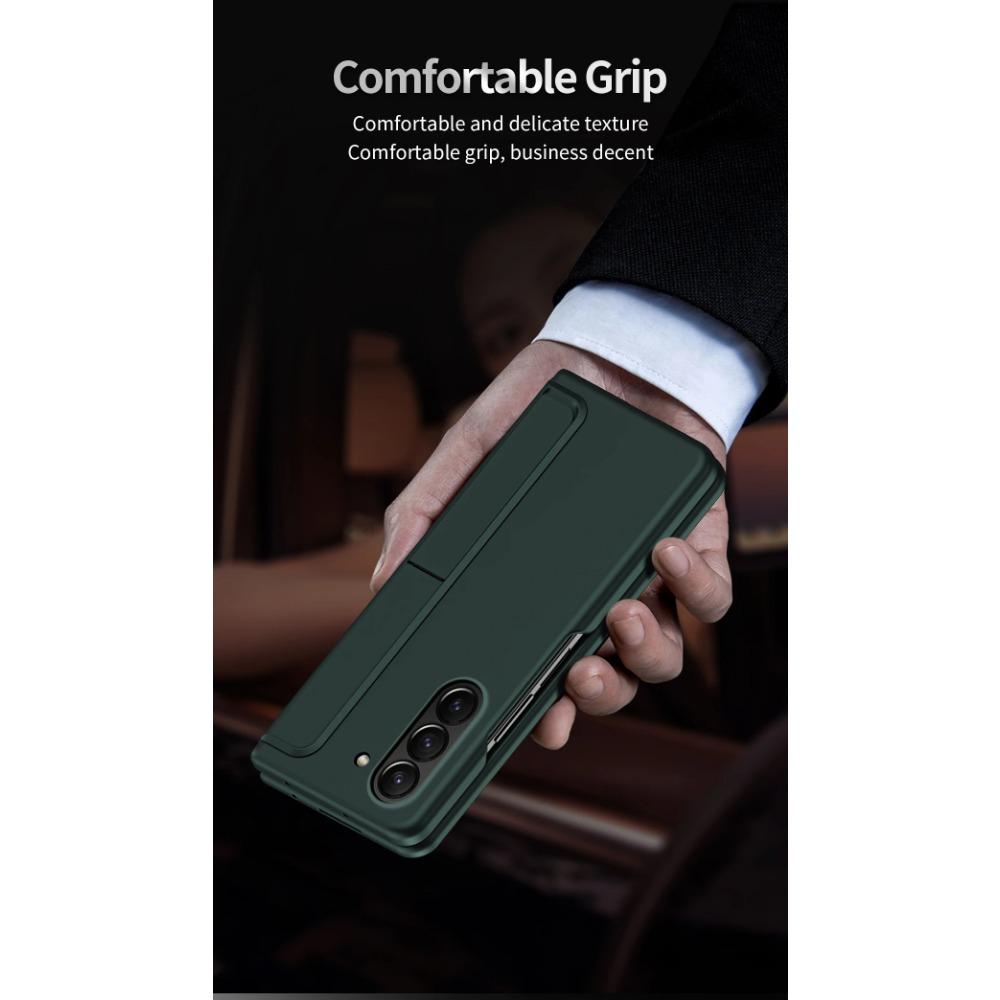 For Samsung Galaxy Z Fold 6 5 4 3 Case Removable Pen Holder Invisible Bracket Kickstand Hard PC Matte Cover with Touch Pen with Stand Holder