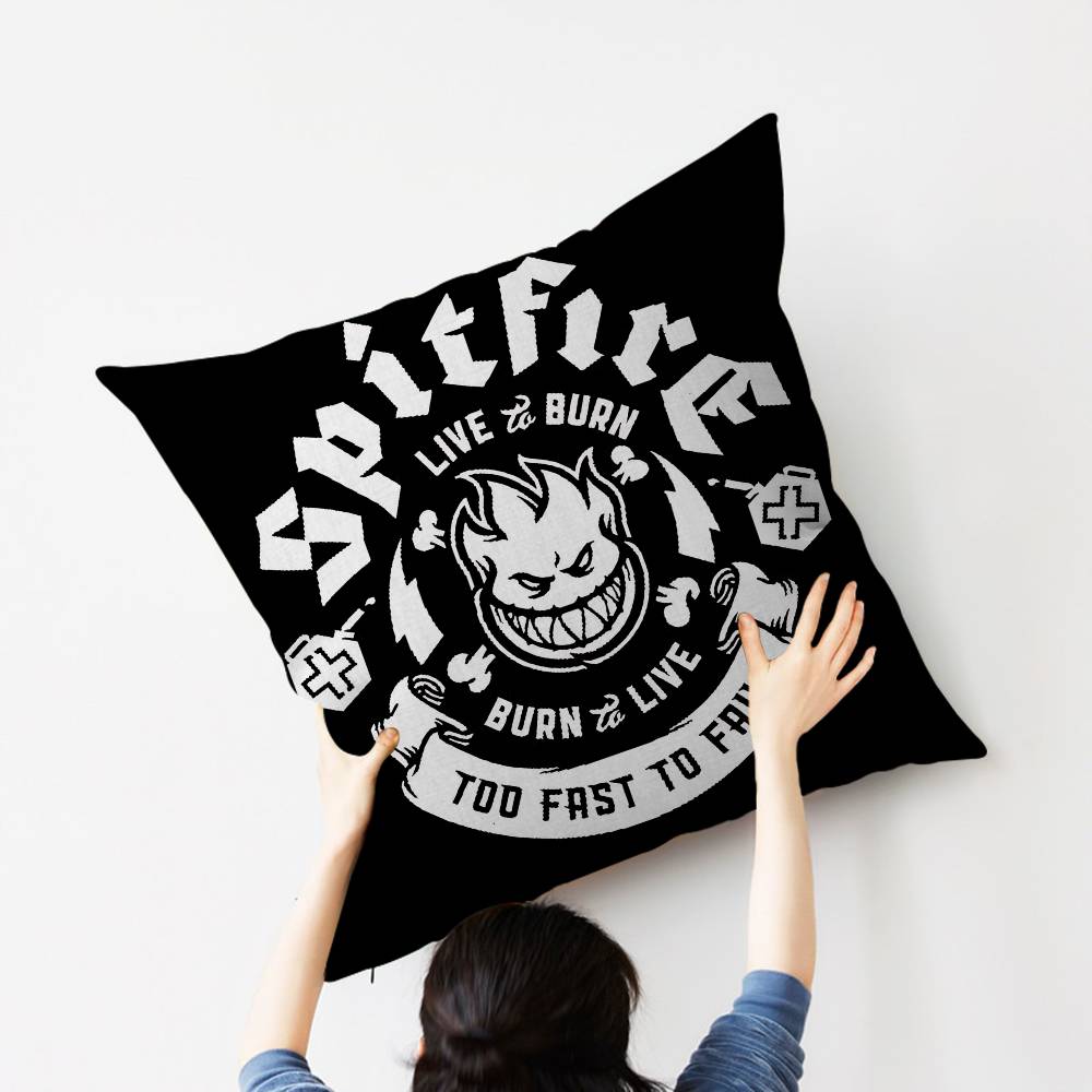 Spitfire Skateboard Household Pillow Anime Pillow Sofa Bed Head Pillow Cover Cushion Cover 45x45 cm Fashion