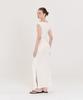 Ingi Active Drape Slit Skirt Cream Beige