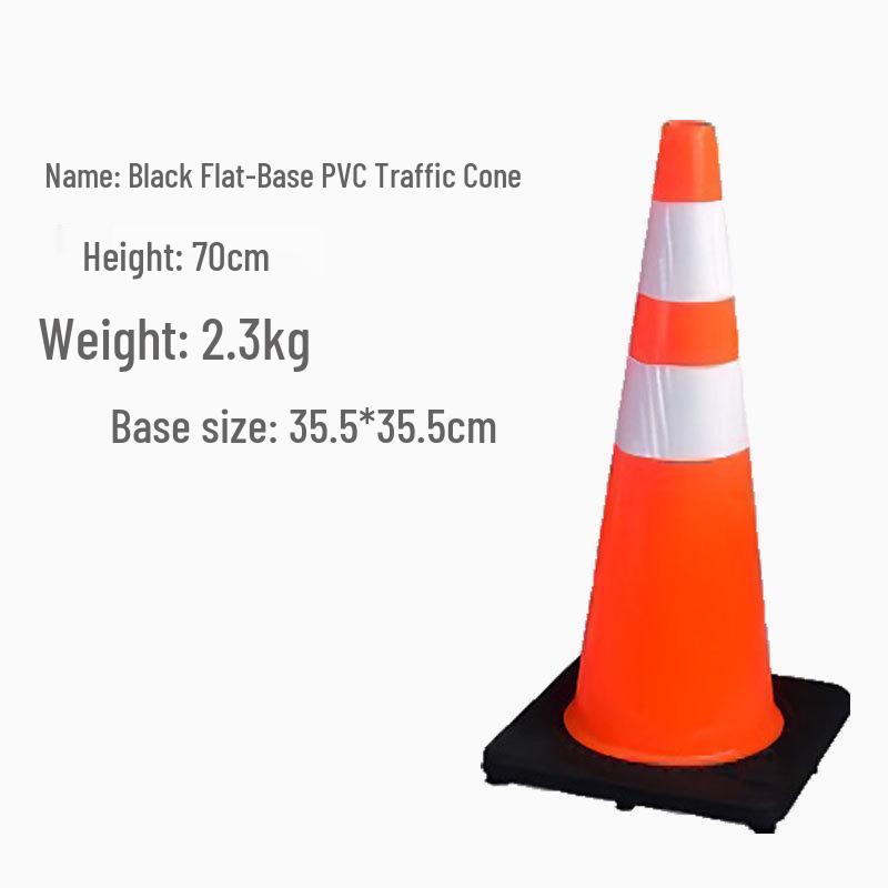 Reflective Red PVC Traffic Cone - Road Safety Warning Barrier