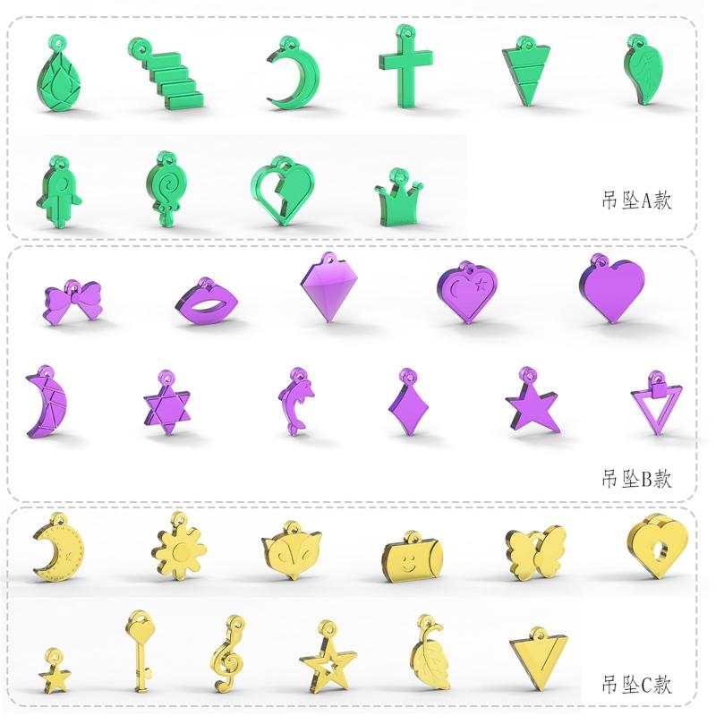 Flower Moon for Key Star for Butterfly Resin Earring Molds Silicone Earring Molds for Epoxy Casing Resin Molds Girl Jewe