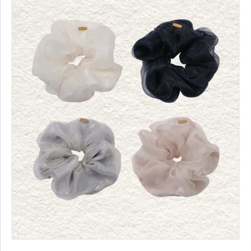 

CARRY BARRETTE Большая резинка-скранч из органзы Ivory