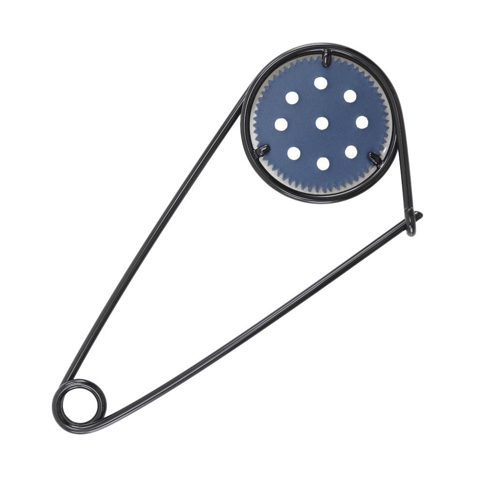 Loewe Mechano Pin Charm Bag Charm Black / Blue Metallic/leather Women Used