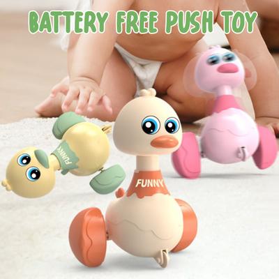 Kids Walking Duck Toy Press Go Inertial Drive Pull Back 360 Degrees Rotatable Head Duck Car Educational Toy Toddlers Boys Girls Gift