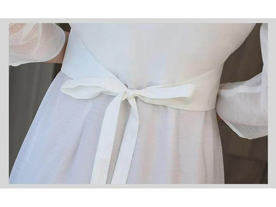 2025 Frühling/Sommer Hanfu-Kleid im chinesischen Stil mit Stickerei und langem Schnürrock