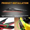 4Pcs Carbon Fiber Car Bumper Canard Fin Splitter Diffuser Valence Spoiler Lip