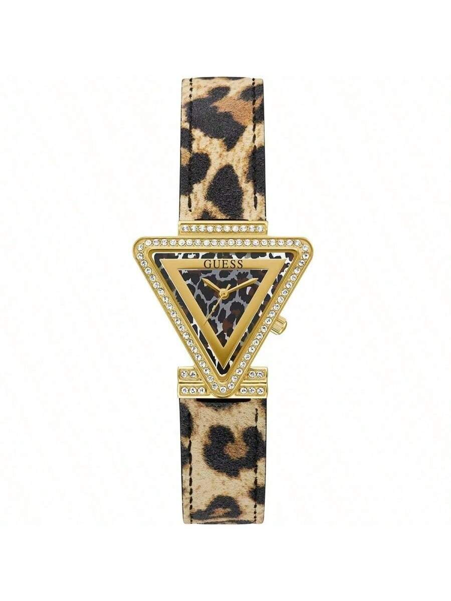

Женские кварцевые аналоговые часы Guess GW0504L3, золотистого цвета, с принтом животных, треугольной формы, на стальном ремешке, повседневные, идеальные для ежедневного ношения золотой