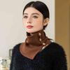 Solid Soft Knitted Neck Warmer Sport Scarf Women Men Button Face Cover Winter Running Warm Scarves Thick Cold-proof Collar