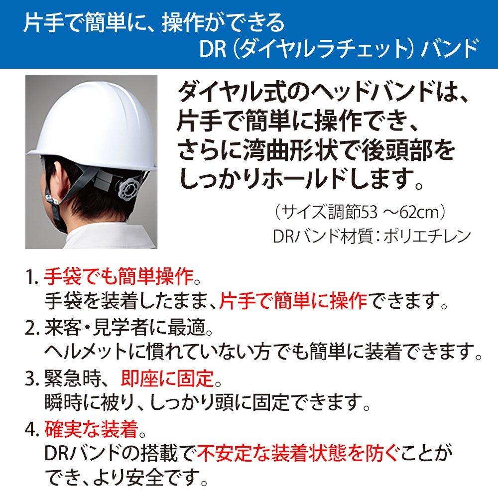 Midori Anzen SC11BV DR Work Rain Guard with KP Super White Helmet, ABS, Ventilated, ( Liner),