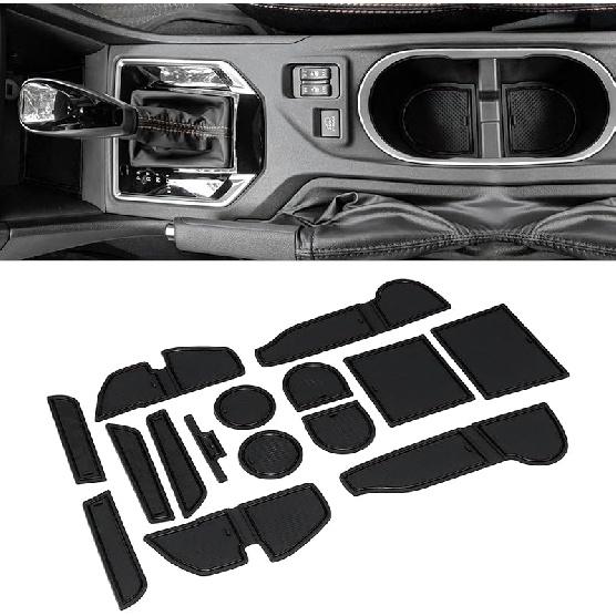 Cup Holder Erts For Subaru Crosstrek Accessories      2018, For Subaru Impreza 2017- Center Console Mat Non-Slip Door Pocket Liners (15Pc, Orange)