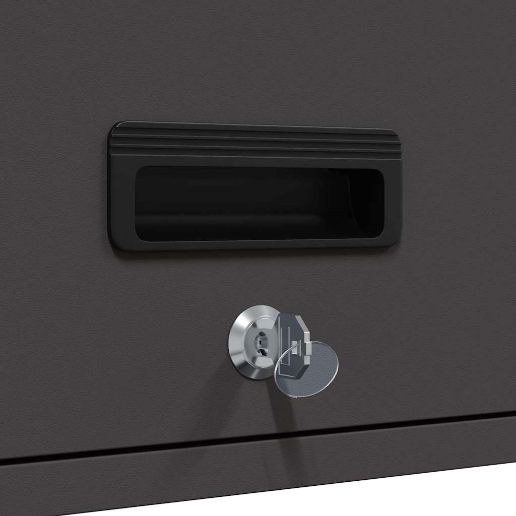 Wall Mounted Garage Cabinet with Gas Spring Door Black