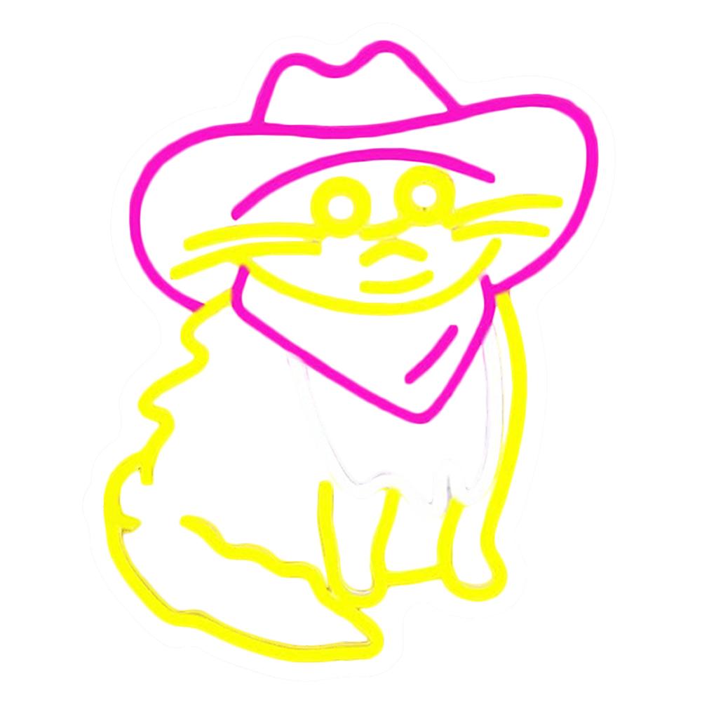 

Неоновая вывеска Cowboy с питанием от USB, неоновая лампа с регулируемой яркостью, настенный декор, светодиодная вывеска для спальни, гостиной, дня рождения