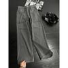 Tooling jeans men's American retro big pocket straight-leg pants slim pants