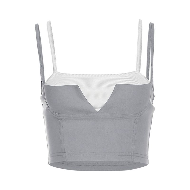 

Странная киска Ретро Стиль Приталенный Стройнящий Ложный Двойка Gray L