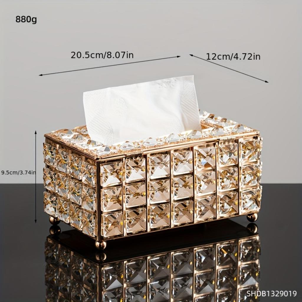 1pc Luxurious Tissue Box Desktop Tissue Holder Tissue  Box For Bathroom Living Room Bedroom Vanity Countertop  Decor Bathro