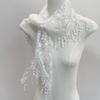 Solid Color Lace Scarf Hollow-out Triangle Scarf French Tassel Shawls  Spring Summer