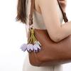 Tulip Shape Bag Charm Gold Tone Decorative Charm Elegant Keychain Pendant  Gift Accessory