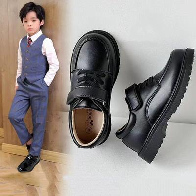 Vintage Klassische Jungen Lederschuhe Weiche Sohle Kinder Britischen Stil Jungen Show mit Anzug Schwarze Schuhe