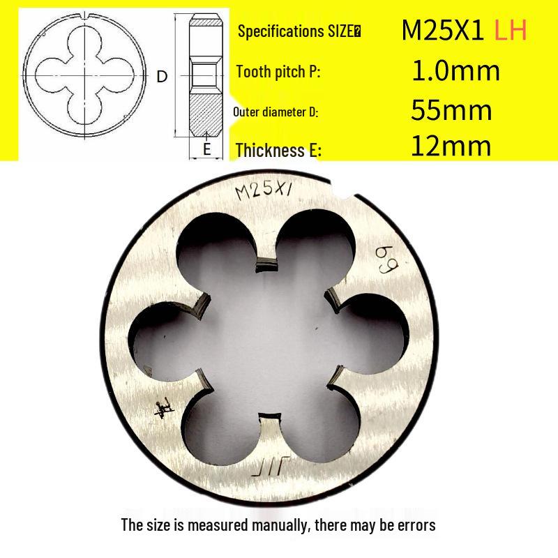 Kulatá vratidlo M24-M26 x 0,5-3 mm, Chod vpřed/vzad, Pravý/Levý závit