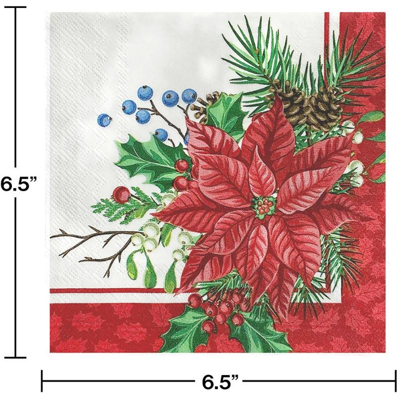 

20 шт./упак. 33*33 см 2-слойные одноразовые салфетки для вечеринок с рождественским узором