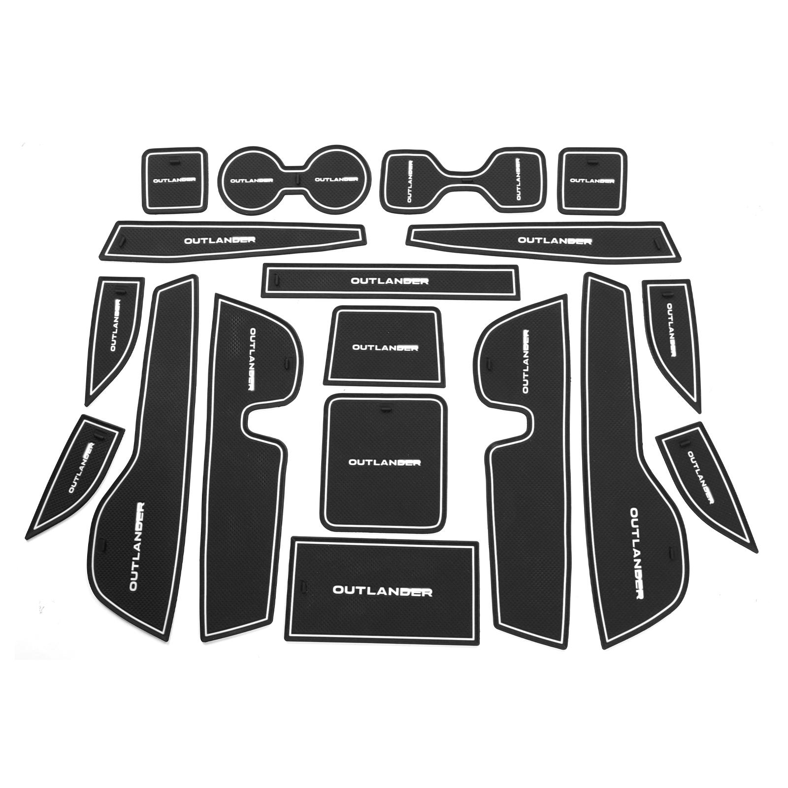 

Противоскользящий коврик для пазов под дверцу для Mitsubishi Outlander 2025 + нескользящая накладка на дверной паз, аксессуары для интерьера, подстаканник 18pcs