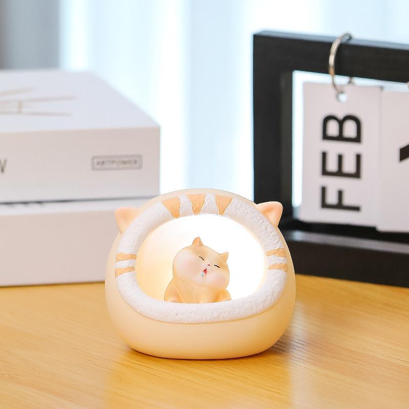Creative Cute Cat Room Night Light Cute Cat Bedhead Sleep Light Charging Touch Atmosphere Light