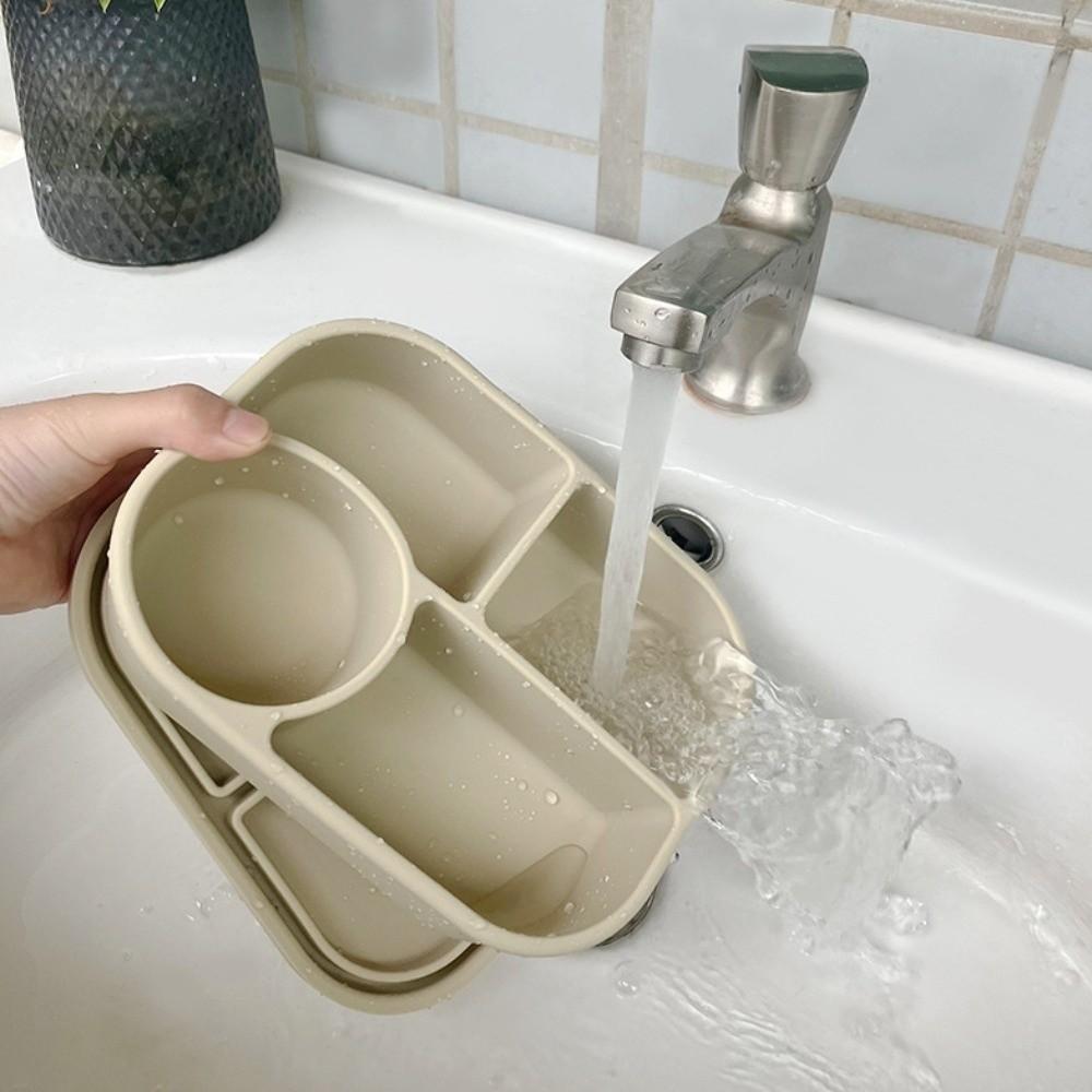 750ml Microwaveable Silicone Lunch Box Leak-Proof Food Storage Container Divided Lunch Box  Student