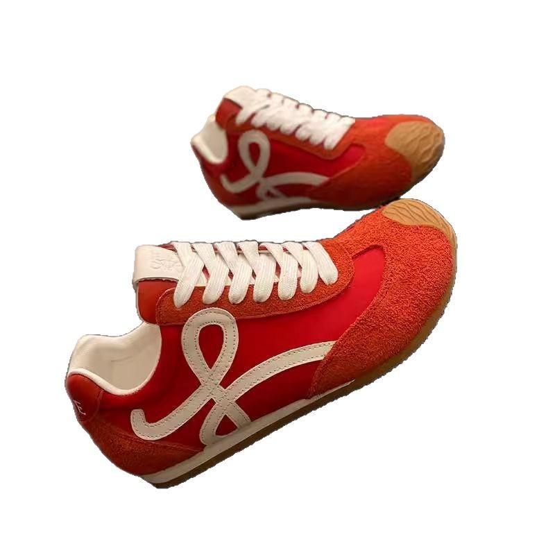 European station 2025 new early spring Forrest Gump shoes color matching flat-bottomed German training shoes casual lace-up fashion versatile spor