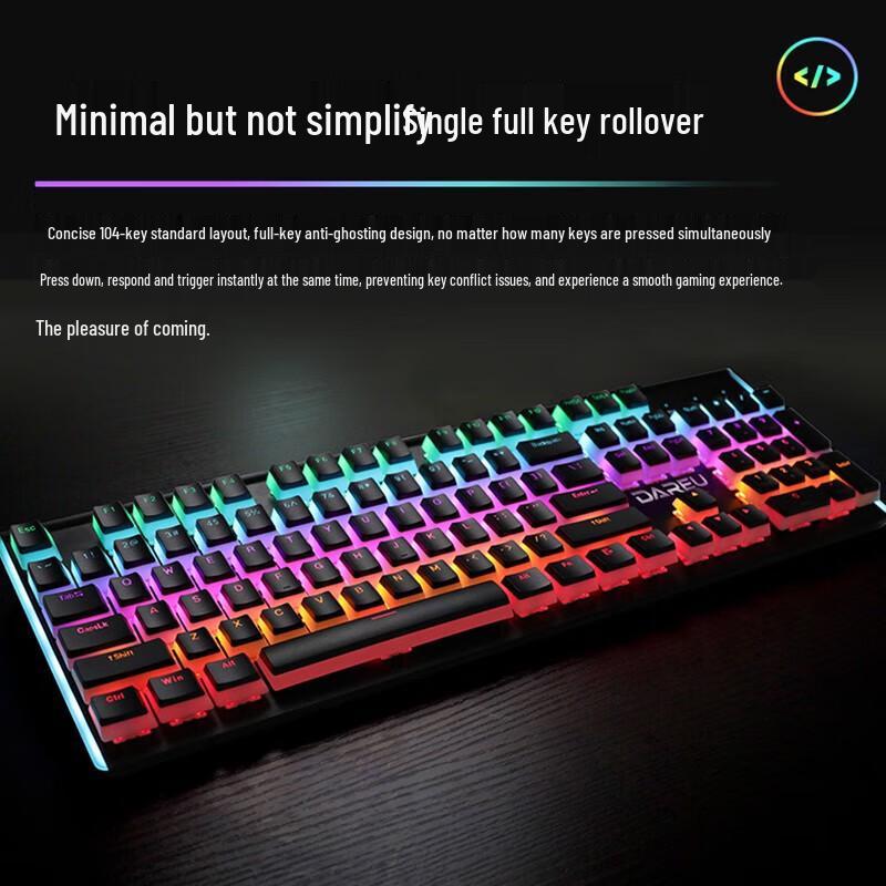 DAREU LK165 104-Key Wired Mechanical Keyboard