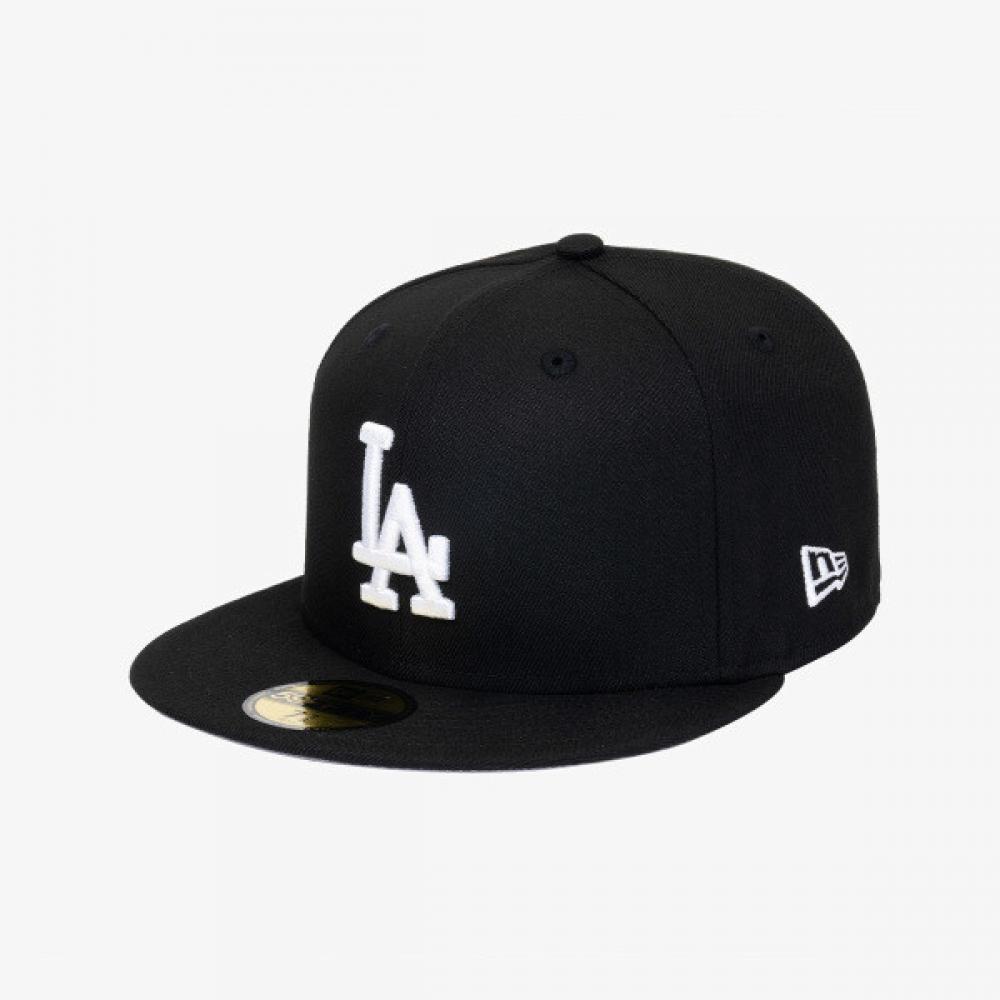 

New Era Mlb Los Angeles Dodgers Basic Fitted Cap Black White 11591149 blacks/712